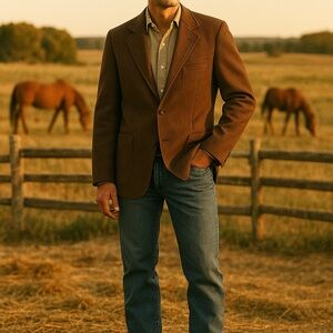 Vintage Levi’s Menswear STA-PREST Sport Coat 46R Brown – New with Tags (NOS)